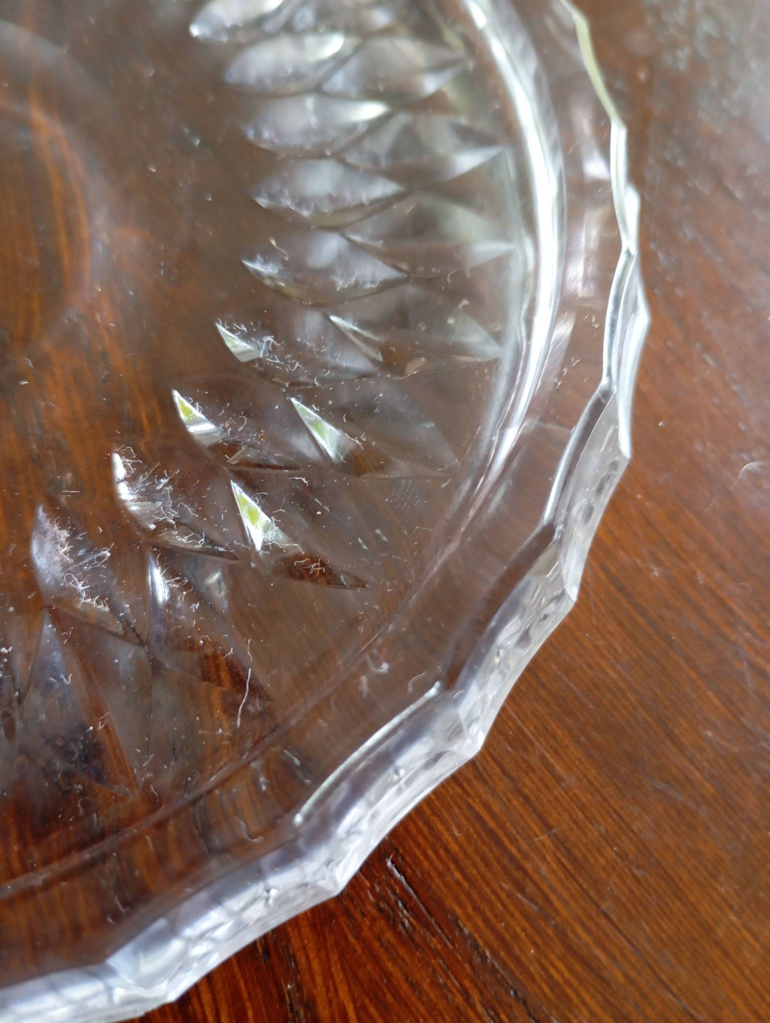 Dessous de bouteille en cristal Val Saint Lambert