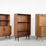 Mid-century modern vintage classic swedish teak bookcase, 1960s