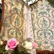 Old wooden and fabric screen