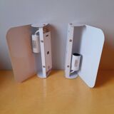 White lacquered metal wall sconces