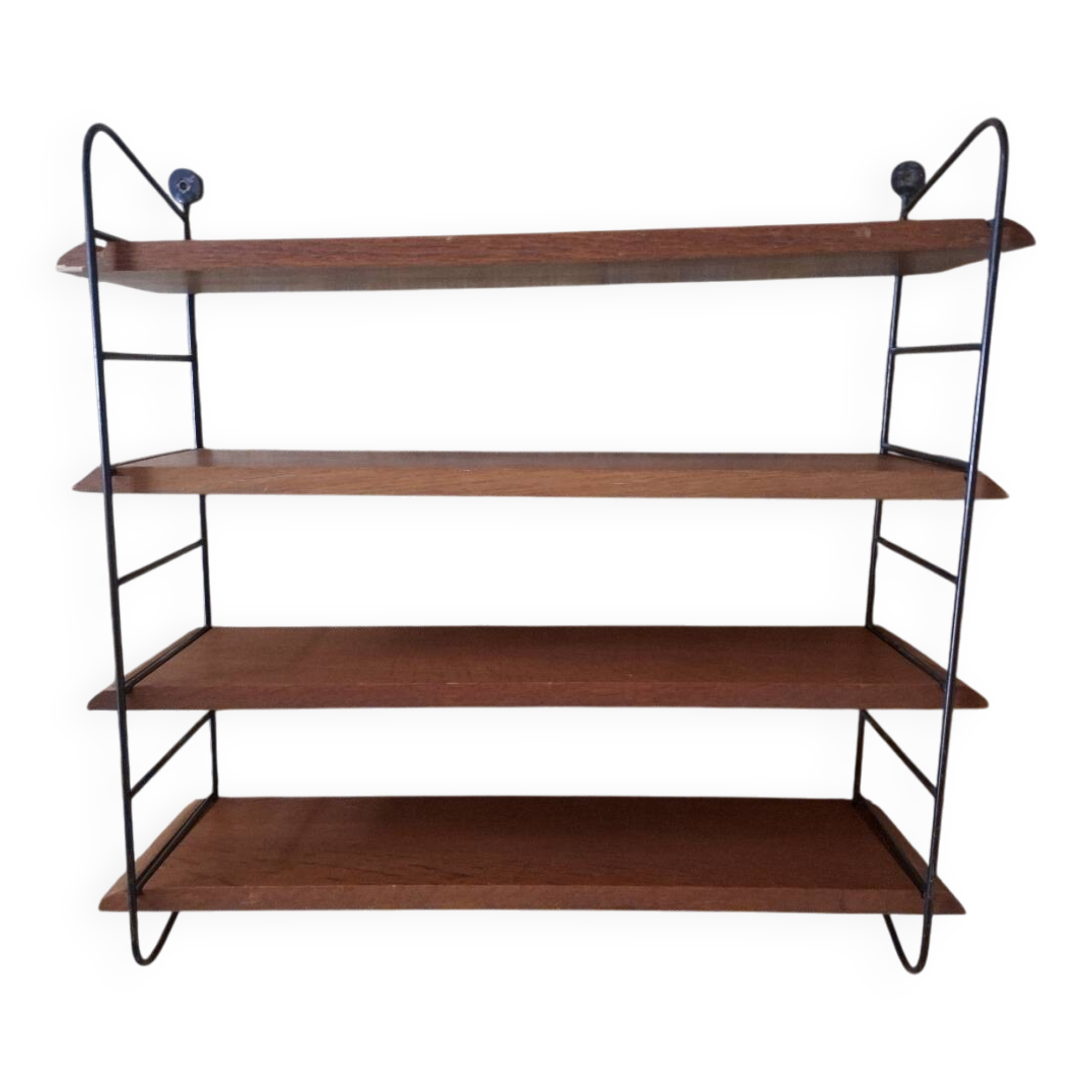 String shelves wood and metal