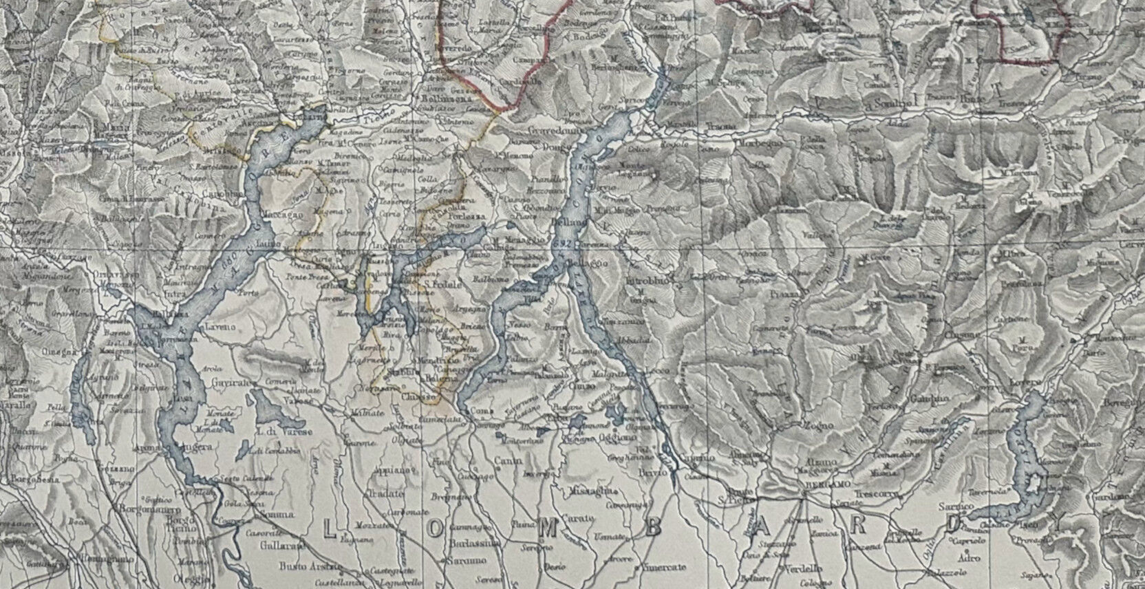 Antique Map Switzerland c1869 Keith Johnston Royal Atlas Hand coloured map