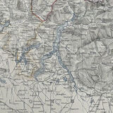 Antique Map Switzerland c1869 Keith Johnston Royal Atlas Hand coloured map