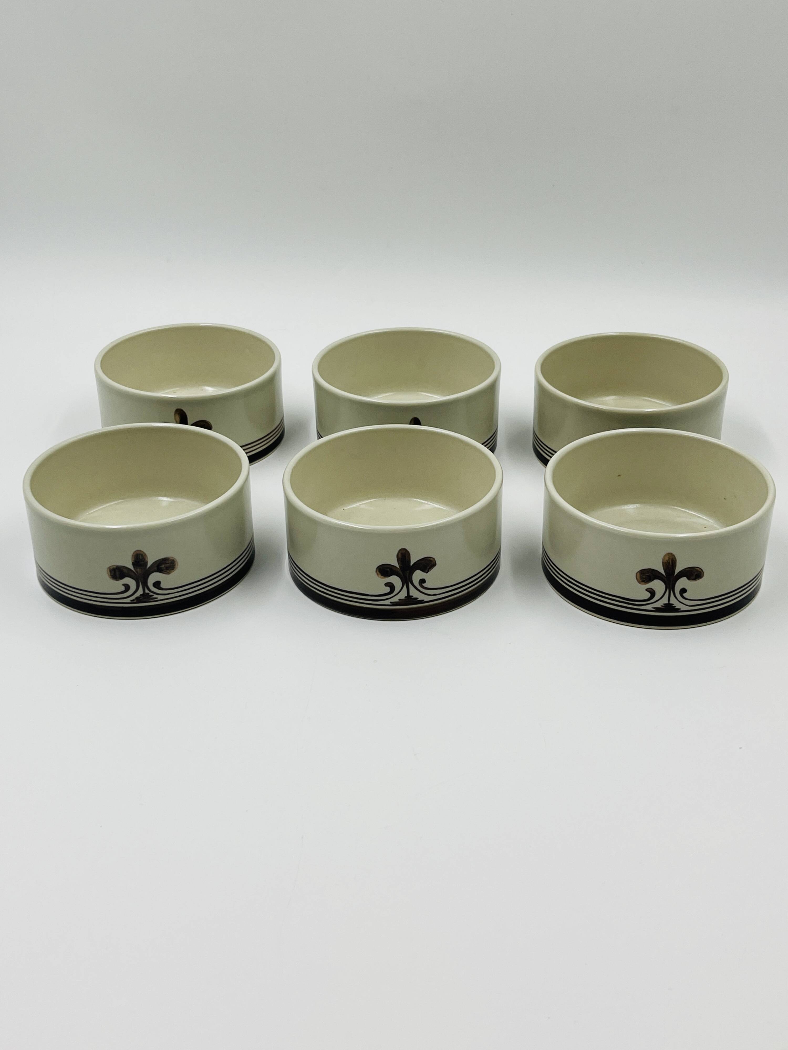 6 Ramequins Rosenthal studio-line "Siena" par Richard Scharrer 1970