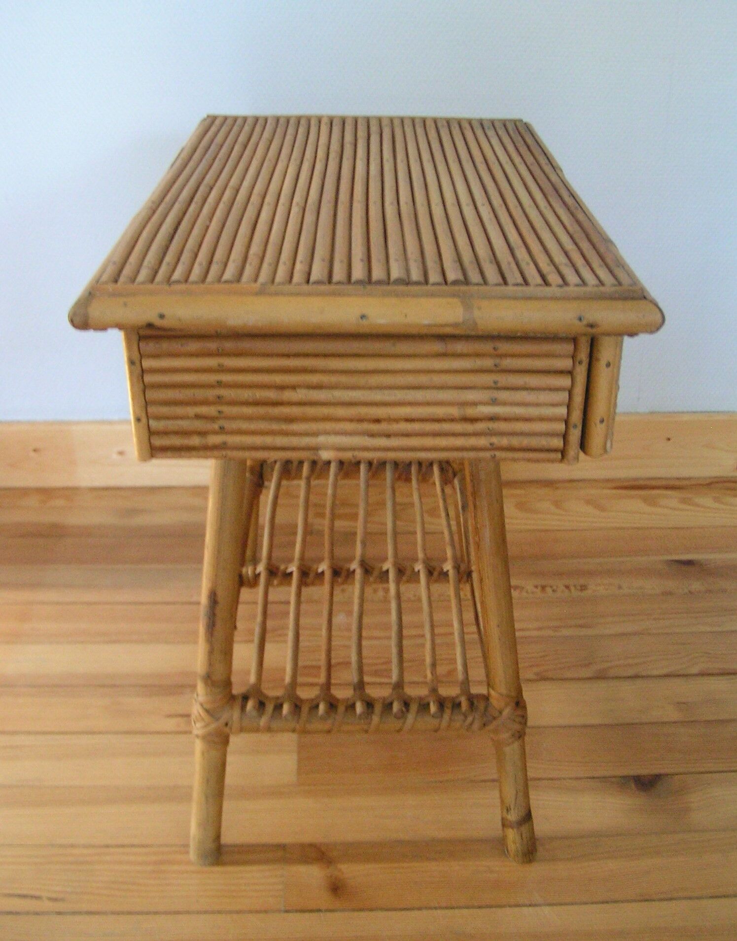 Rattan bedside table