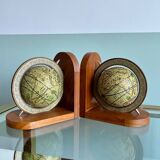 Vintage bookends globe world