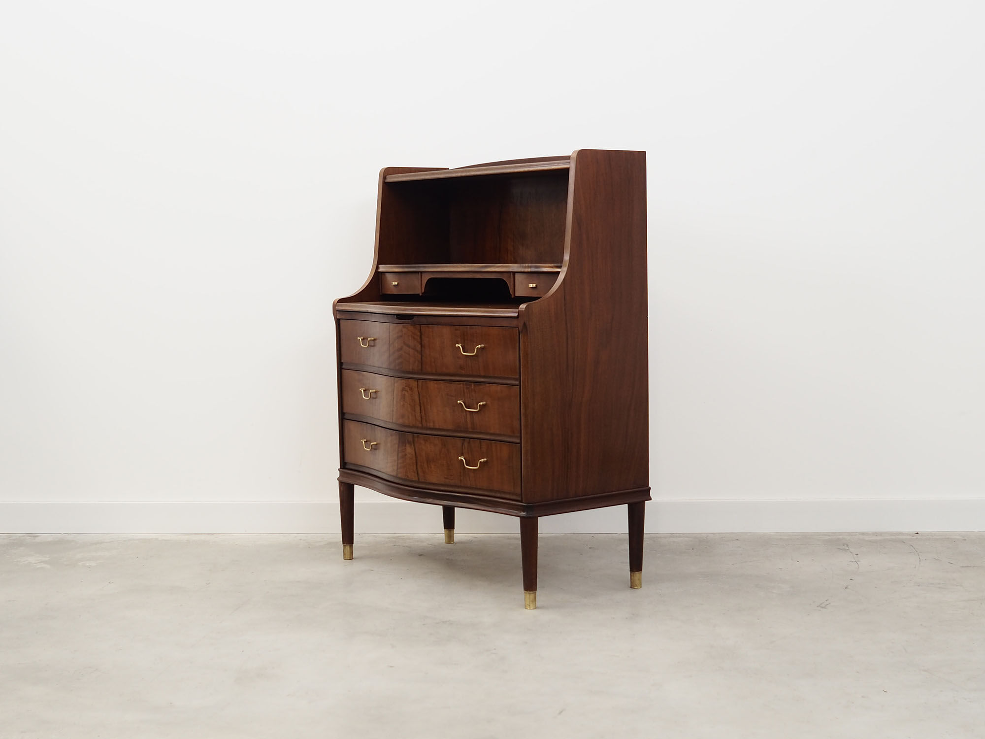 Walnut secretary, Danish design, 60's, production: Denmark