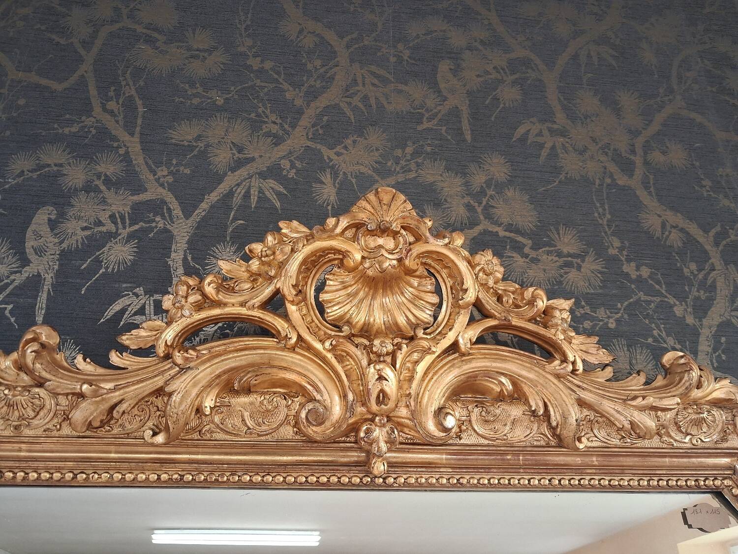 19th century mirror inspired by Louis XV style, 181 x 115