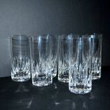 Set of 8 AVIGNON juice or whisky longdrink glasses in Saint-Louis crystal 16cm Ht