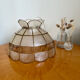 Vintage mother-of-pearl and brass pendant light