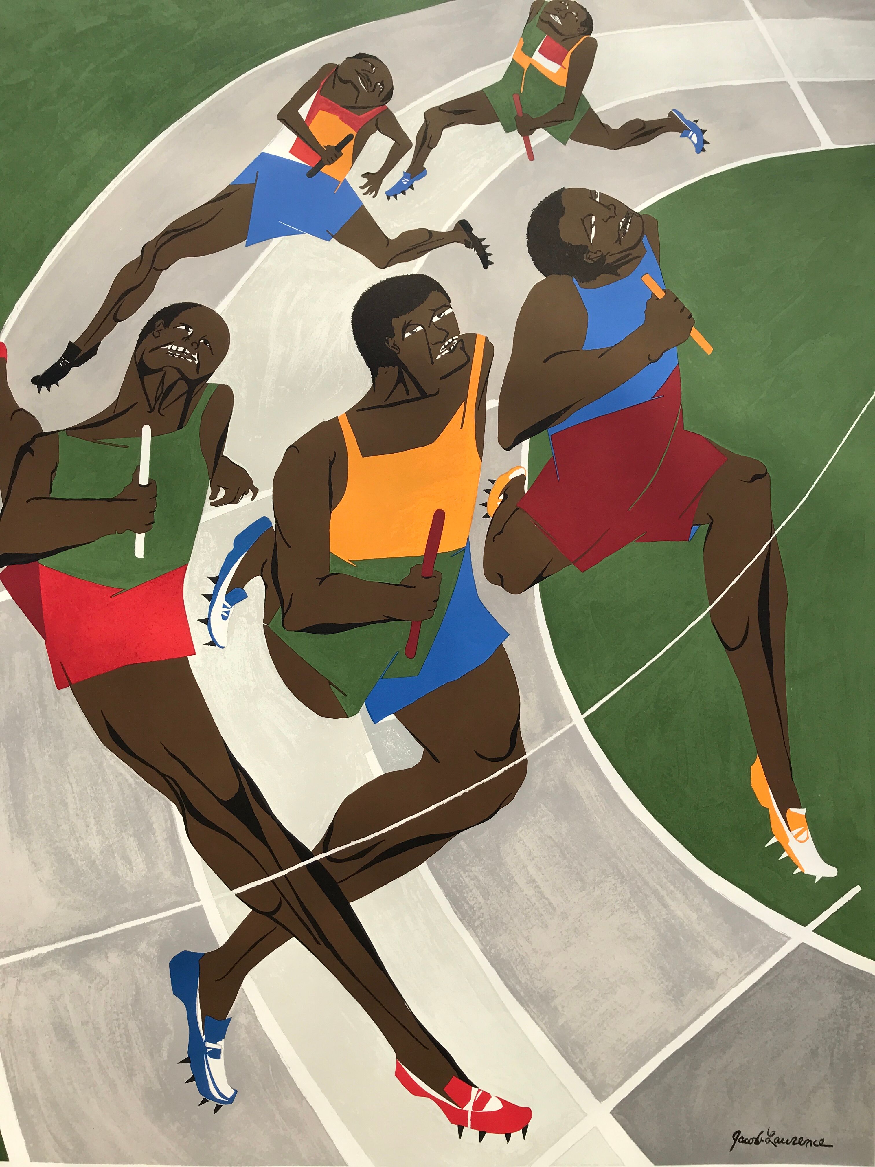 Lawrence jacob (1917-2000) olympische spiele münchen, 1972. original poster