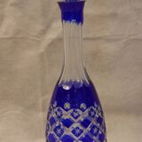 Carafe bleue à bouchon blanc XIXe
