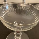 4 coupes à champagne en verre soufflé ancien, XIXème