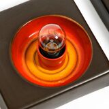 Two beautiful original 1970s Space Age ceramic wall lamps