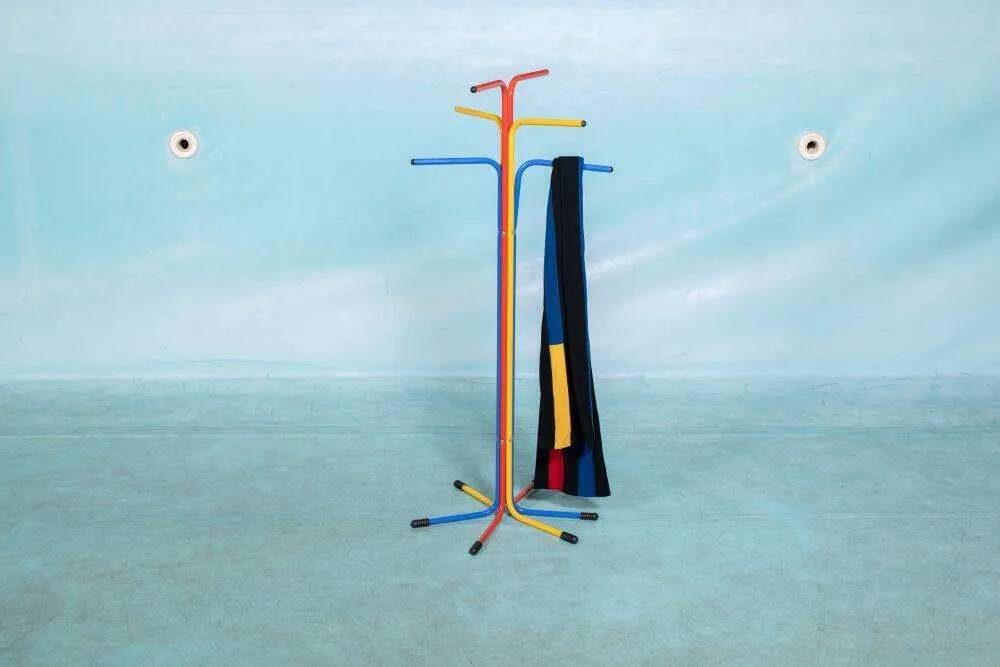 1980s Memphis style coat rack, vintage Ikea