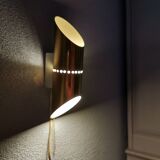 Hollywood Regency-style metal wall lamp 70s