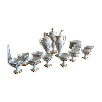 Coffee service empire porcelain of Limoges