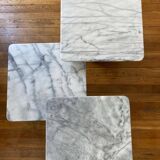 3 vintage marble nesting coffee tables from the 80s
