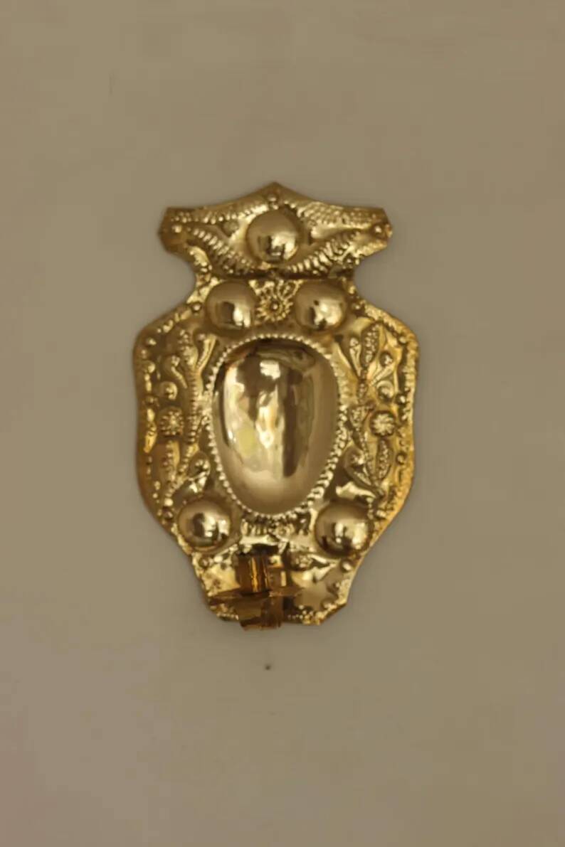 Baroque Style Mid-Century Brass Swedish Sconces