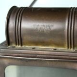 1930s - old carbide lamp, railway signal lamp, made of copper, metal and glass, by A. Butin/Paris