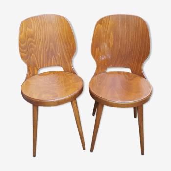 Paire de chaises Baumann style mondor années 60