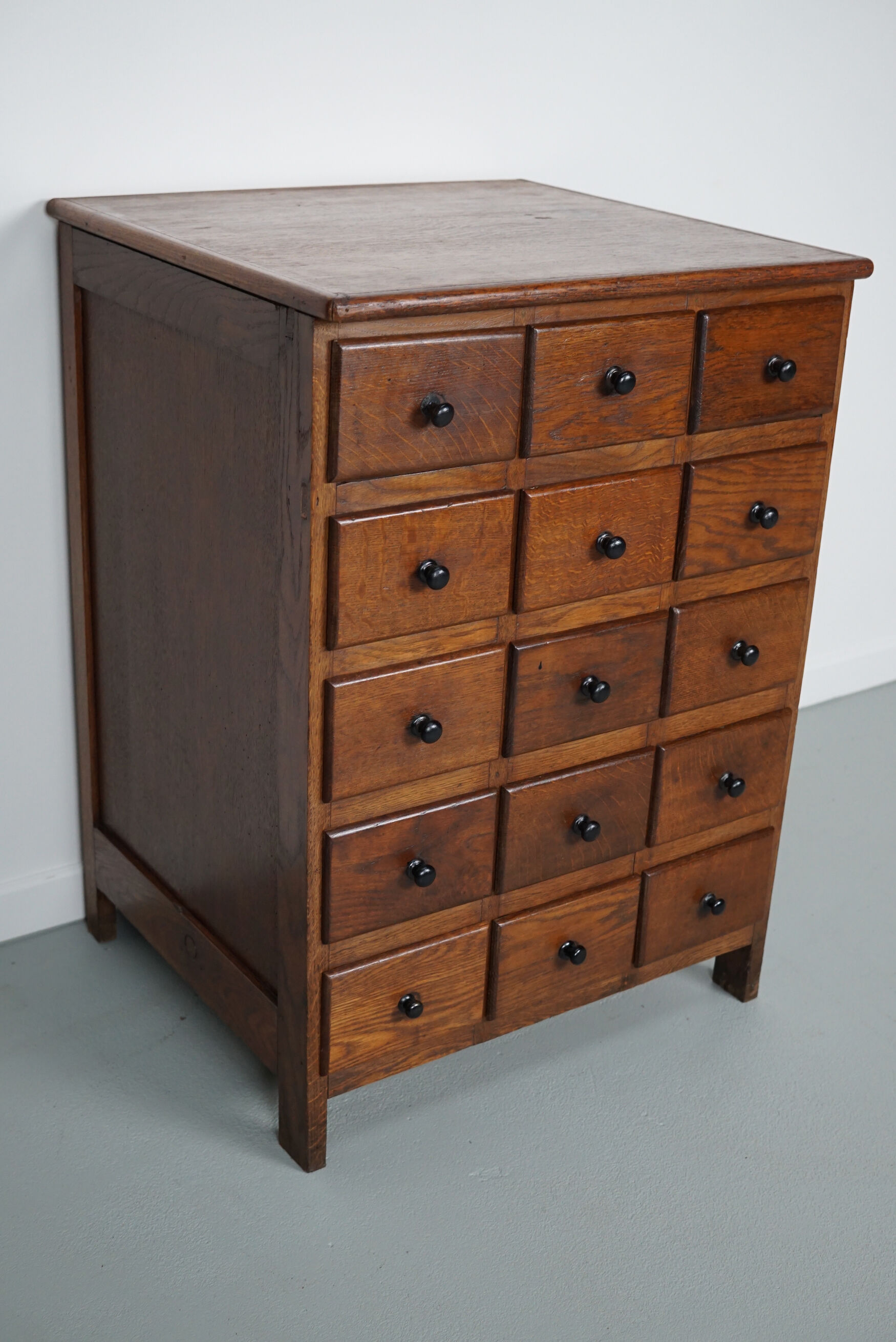 Dutch Oak Apothecary / Barber Cabinet, Early 20th Century