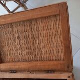 Vintage rattan basket or chest