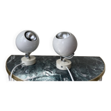 Pair of 1960s eyeball wall lights