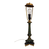 French Second Empire table lamp, spelter and brass, 19th century.