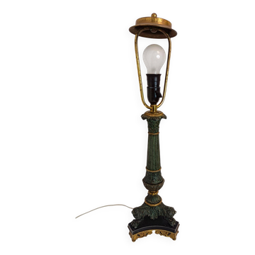 Lampe table française Second Empire, régule et laiton, XIXe
