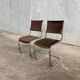 Paire de chaises chromées vintage 1970