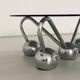 Sputnik Coffee Table in Chromed Metal and Smoked Glass