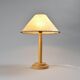 Turned wooden table lamp, French work, 1970s.
