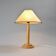 Turned wooden table lamp, French work, 1970s.