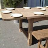 Farmhouse table with oak extensions