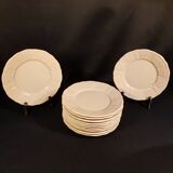 12 scalloped dessert plates