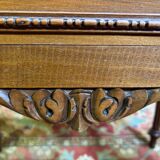 Louis XVI style molded and carved walnut chest of drawers