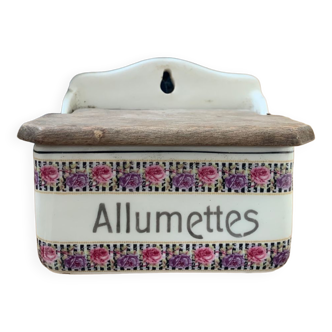 Porte allumettes vintage porcelaine