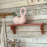 Bubble-gum pink wooden shelf