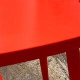 Pair of vintage red Scandinavian chairs from IKEA.