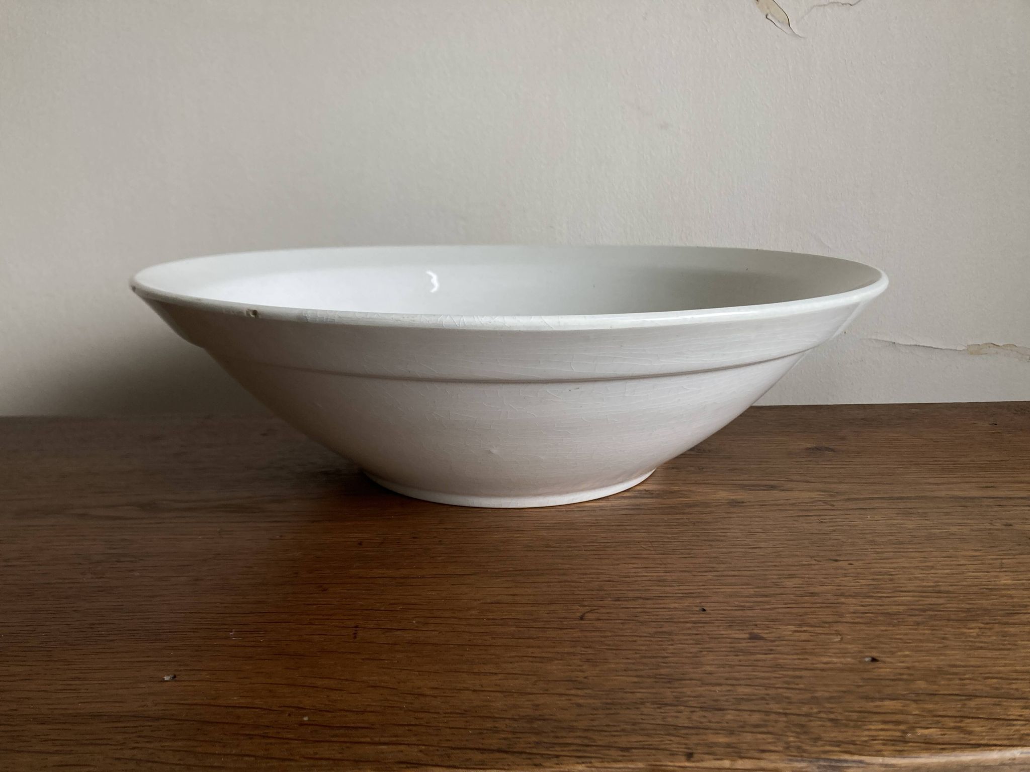 Earthenware salad bowl centrepiece Choisy 1900 white