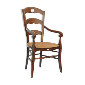 Fauteuil provençal paillé