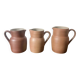 Set of 3 matte stoneware jugs