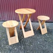 Lot table and folding stools Suzy by Adrian Reed.