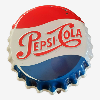Ancienne plaque émaillée "Pepsi-Cola" 1950