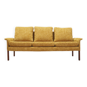 Canapé moutarde, design danois, années 1960, designer : Hans Olsen