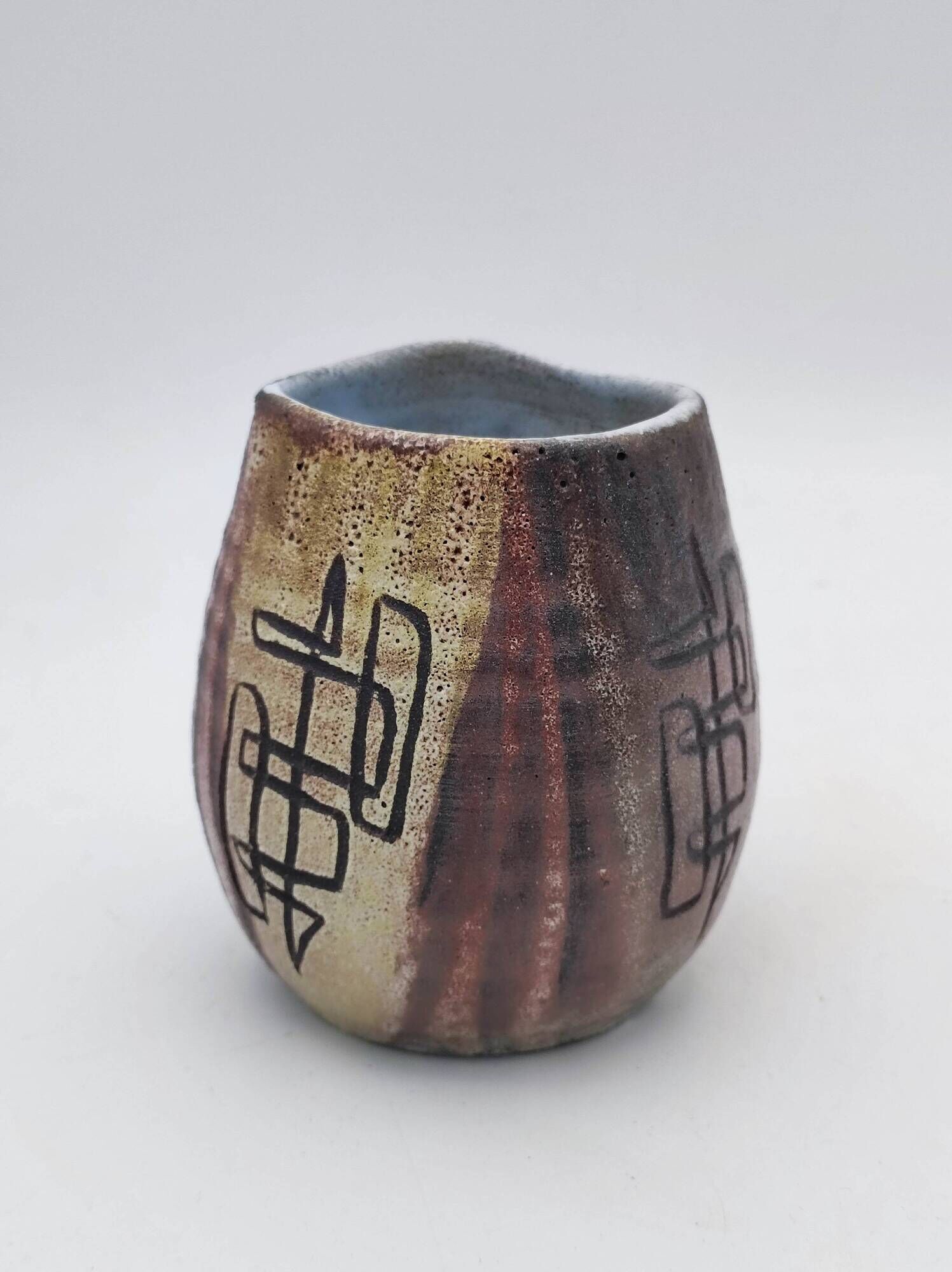 Vase Accolay motifs graphiques
