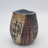 Vase Accolay motifs graphiques