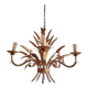Hollywood Regency style ear of wheat chandelier, circa 1960