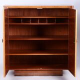 Restored ArtDeco Walnut Maple Wardrobe, J. Halabala, UP Zavody, Czechia, 1930s